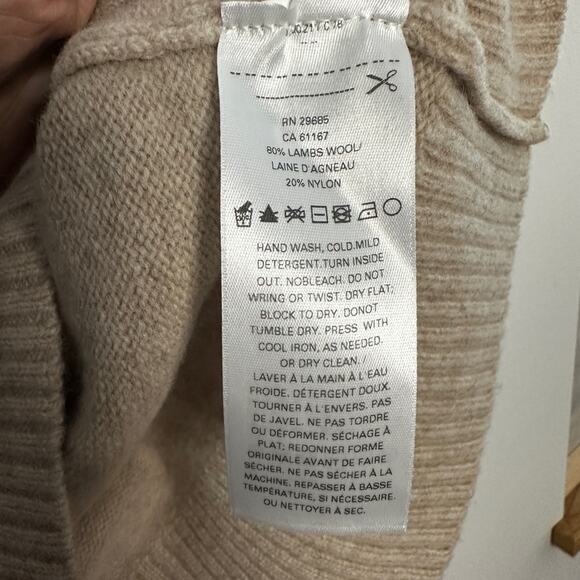 Pendleton Camp Striped 85% Lamb's Wool Turtleneck Ribbed Trim Sweater Sz Large - Picture 5 of 5